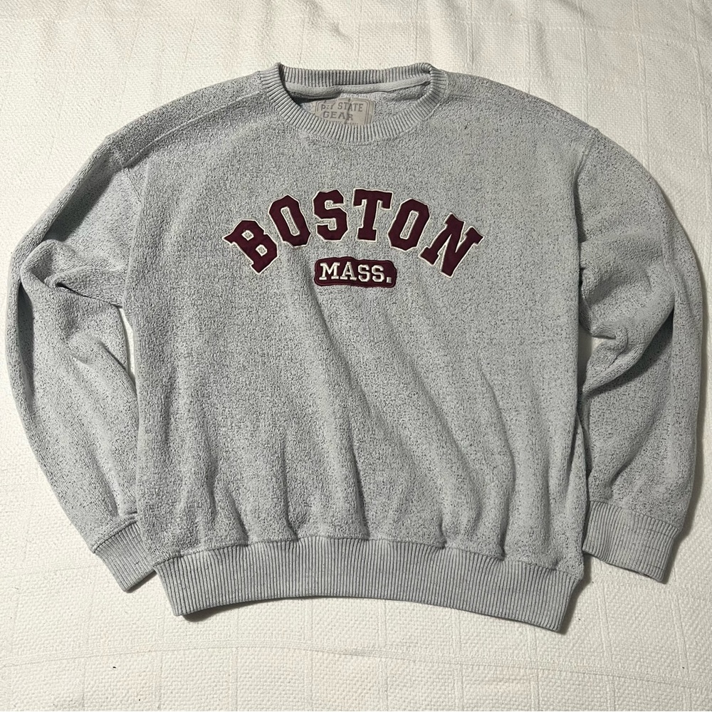 Gray Boston Mass. Men's Sweater